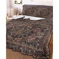 thumbnail image 1 of Retro Boho Twin Size Down Alternative Comforter, Lightweight Comforter Quilt Bedding Set with Pillow Shams Modern Geometric Abstract Art Aesthetics All Seasons Bed Comforter Duvet Insert 68"x86", 1 of 7