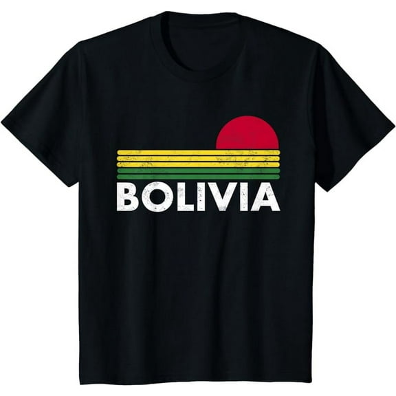 Retro Bolivia Shirt Vintage Bolivia Flag Bolivian Gift T-Shirt