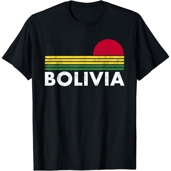 Retro Bolivia Shirt Vintage Bolivia Flag Bolivian Gift T-Shirt
