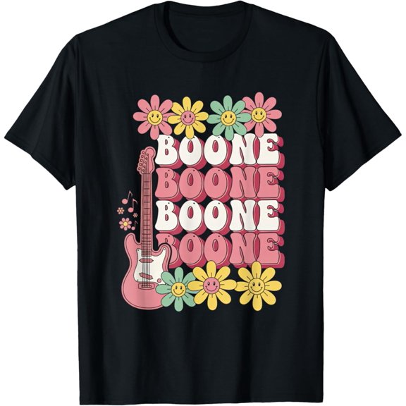 Retro Boone First Name I Love 80s Groovy Flowers T-Shirt, F787 Tshirt All Size S-5XL