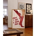 thumbnail image 1 of Retro Boots Newspaper Print, Trendy Wall Art Poster, Red Boots Fashion Icon Poster, Black And White Wall Art, Retro Art Wall Art, Modern Wall Decor, 24x36 UNFRAMED, 1 of 2