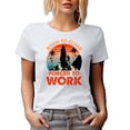 thumbnail image 1 of Retro Born to Climb, Forced to Work, Mountain Climber or Hiker, White T-Shirt, XL, 1 of 5