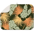 thumbnail image 1 of Retro Botanical Dish Drying Mat - Super Absorbent Microfiber Counter Mat - Foldable Compact Design - 18"x24", 1 of 5