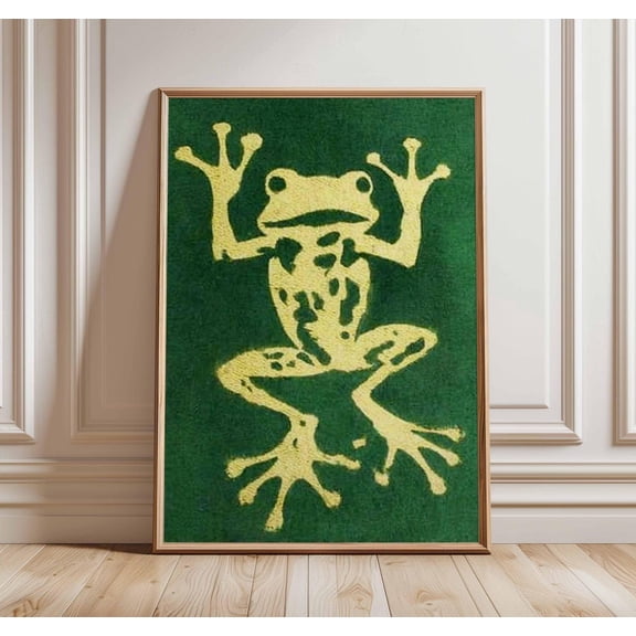 Retro Botanical Frog Poster Unframed Paper Print