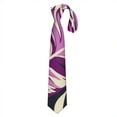 thumbnail image 1 of Retro Botanical Tie - Tropical Leaf & Palm Design, Satin Fabric, Wrinkle-Resistant, Perfect for Groomsmen & Formal Occasions, 1 of 2