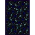 thumbnail image 1 of Retro Bowl Cool Blue 7 ft.8 in. x 10 ft.9 in.  WearOn Nylon Machine Tufted- Cut Pile Sports Rug, 1 of 1