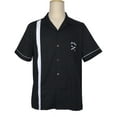 thumbnail image 1 of Retro Bowling Shirts Cotton Black, 1 of 6