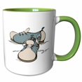 thumbnail image 1 of 3drose, Retro Bowling Shoes Design, 15oz Two-tone Green Mug, 1 of 6