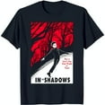 Retro Boy Running Through Dark Forest TShirt 80 Years IN THE SHADOWS