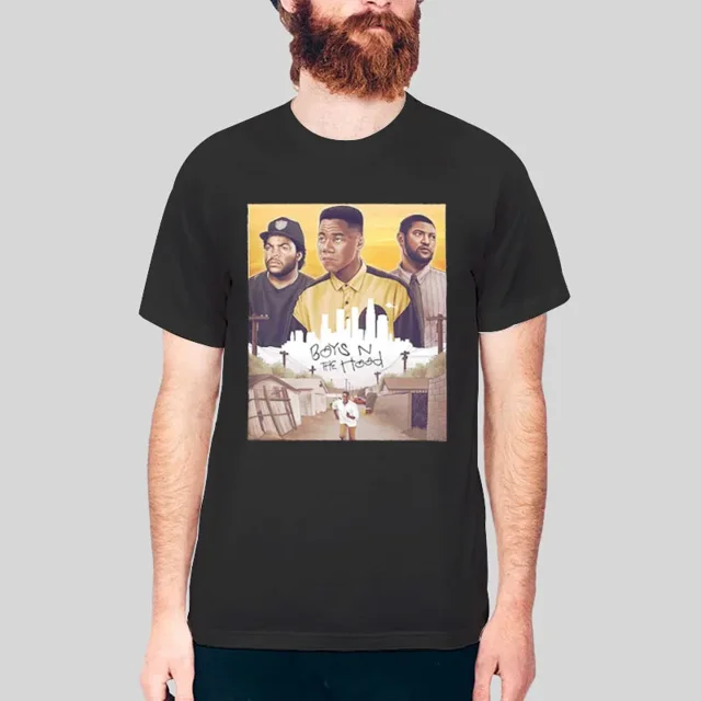 YAZBEK Boyz n the Hood Movie Long Sleeve T-Shirt, Men's Size L cotton black type Vintage Second Hand