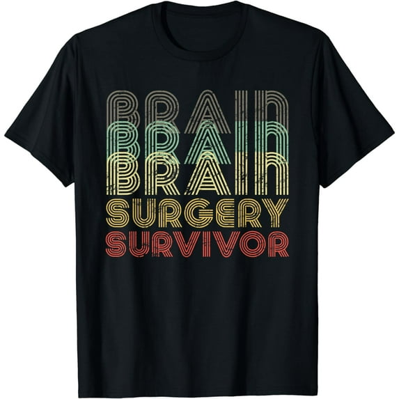 Retro Brain Surgery Survivor Shirt Hospital Get Well Gift