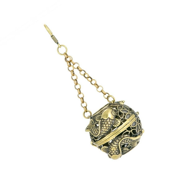 Retro Brass Aromatherapies Sphere With Hollowout Pattern Hanging Incenses Burners Ball Scent Diffuser Car Ornament