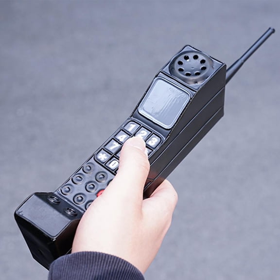 Retro Brick Cell Phone Ornament, 80s 90s Vintage Brick Mobile Phone Model Party Decorations Old Fashioned Cell Phone Model Photography Props Home Living Room