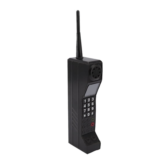 Retro?Brick?Cell?Phone?Ornaments, Lightweight Vivid Retro Fall?Proof Iron Old Fashioned Brick Mobile Phone Model For Photographic?Prop Black