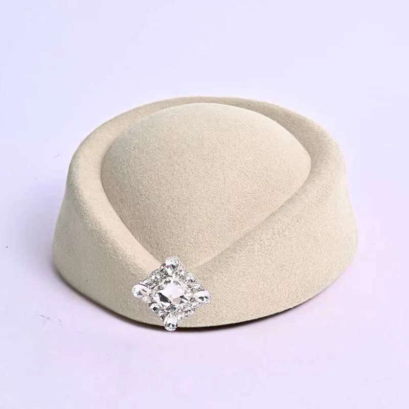 Retro British Felt Headscarf hat Women