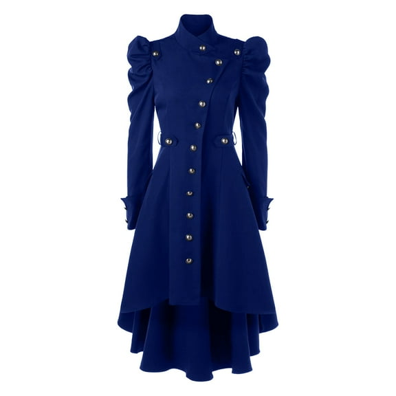 Retro British Style Stand Collar Slim Fit Mid Length Coat For Women Elegant