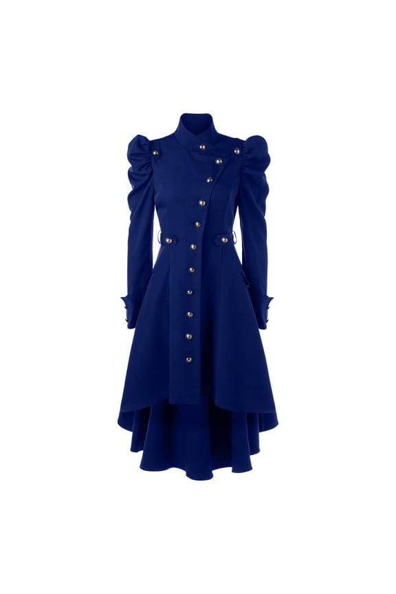 Retro British Style Stand Collar Slim Fit Mid Length Coat For Women Elegant