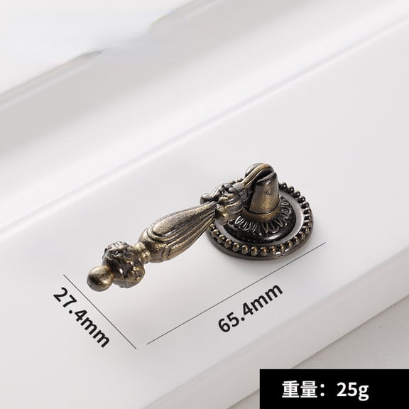 Retro Bronze Kitchen Cabinet Knobs Cupboard Door Handles Vintage Wardrobe Furniture Handle Jewelry Box Drawer Pulls Door knocker