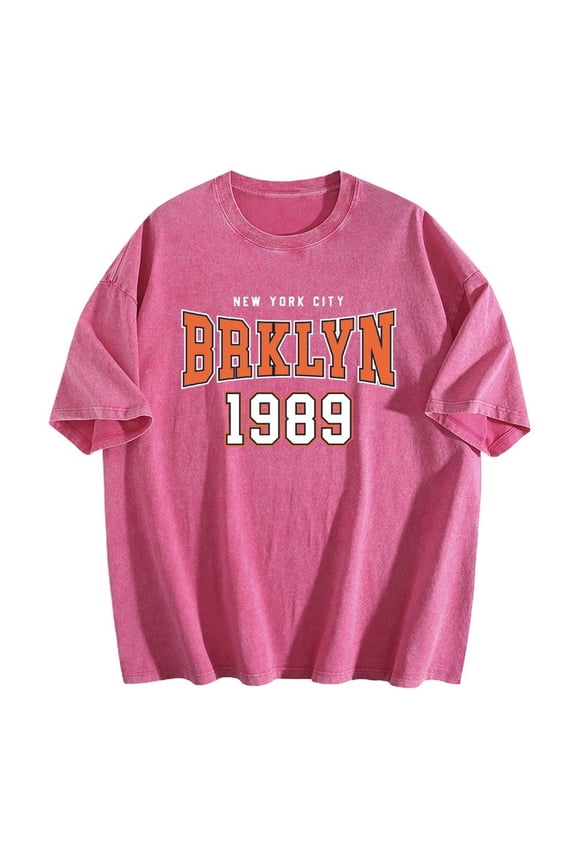 Retro Brooklyn 1989 Design Comfortable Soft Round Neck T-Shirt