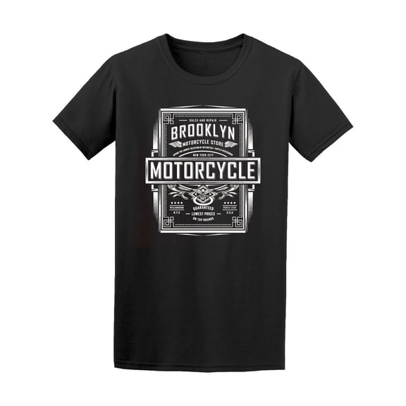 Retro Brooklyn Motorcycle Store T-Shirt Men -Image by Shutterstock, Male 3X-Large