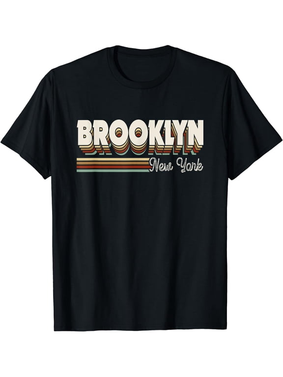Retro Brooklyn New York Men Women Kids NYC Vintage NY T-Shirt Black X-Large