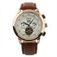 thumbnail image 1 of Retro Brown Leather Self-winding Mens Watch Date Display Tourbillon Cage Design, 1 of 9