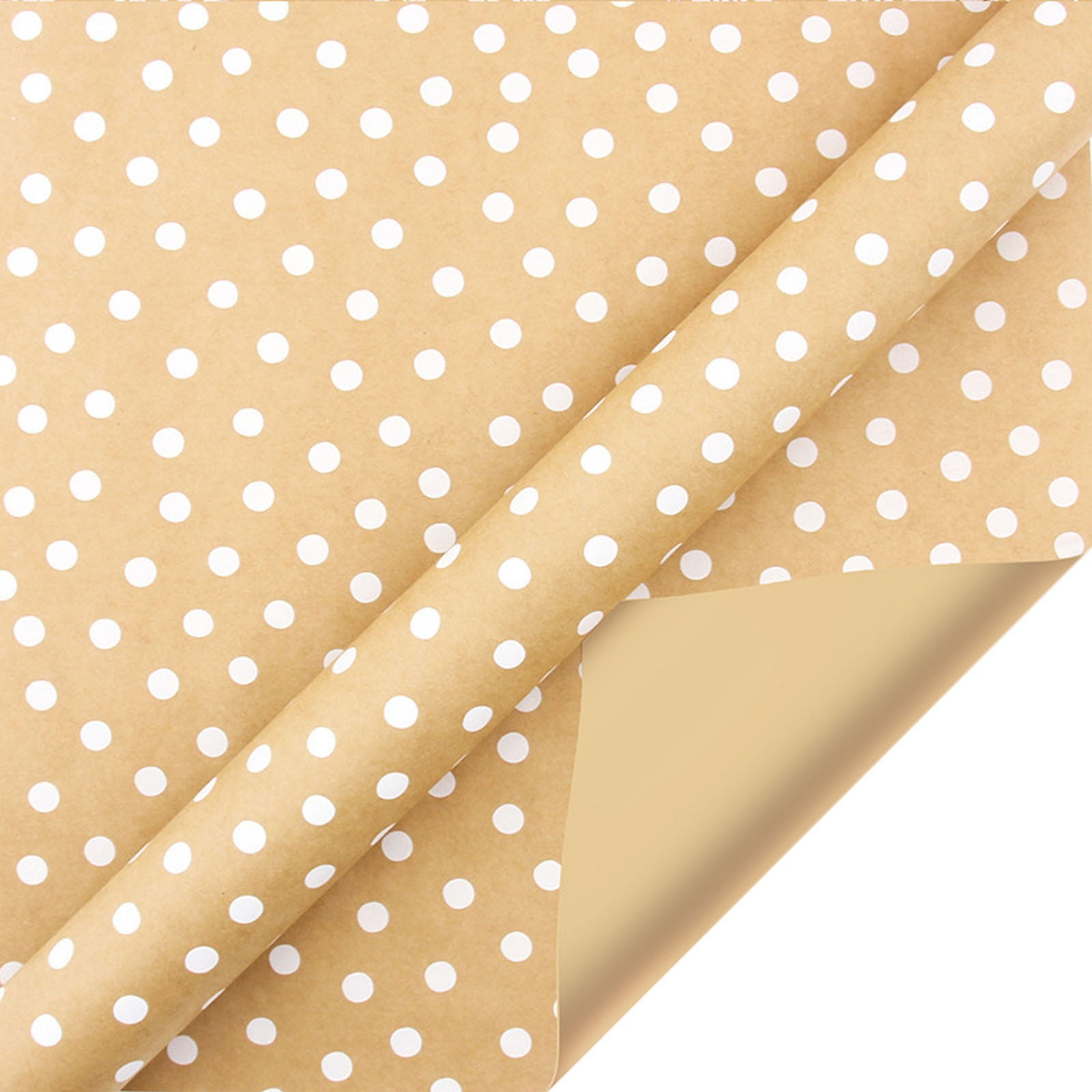 Retro Brown Paper Snowflake Christmas Wrapping Paper Pom Star Wrappings
