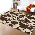 thumbnail image 1 of Retro Brown Spots Area Rug, Cute Beige Cow Animal Print Large Rugs, Machine Washable Breathable Durable Carpet For Room Sofa Living Room Mat Bedroom Home Decor Floor Mats 1x2ft, 1 of 6