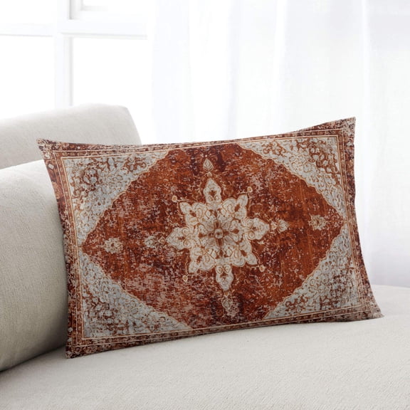 Retro Brown Throw Pillow Covers, Boho Western Modern Geometric Abstract Art Soft Breathable Pillow Cases with Invisible Zipper for Sleeping, Body Pillowcases for Couch Bed Sofa Chair 24x36 Inches