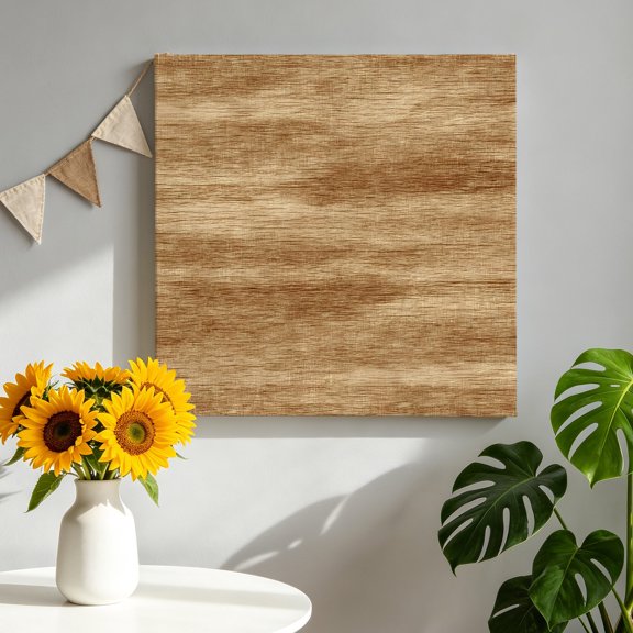 Retro Brown Wood Grain Canvas Wall Art, Rustic Board Texture Country Style Framed Canvas Wall Decor Picture Print Artwork Decorations for Living Room Office Ready to Hang 8" x 8"