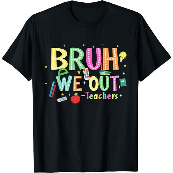 Retro Bruh We Out Teachers Happy Last Day Of School Kids T-Shirt
