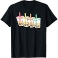 thumbnail image 1 of Retro Bubble Tea Shirts Women Boba Milk Tea Shirt Gift T-Shirt, 1 of 3