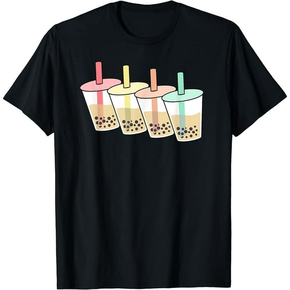 Retro Bubble Tea Shirts Women Boba Milk Tea Shirt Gift T-Shirt