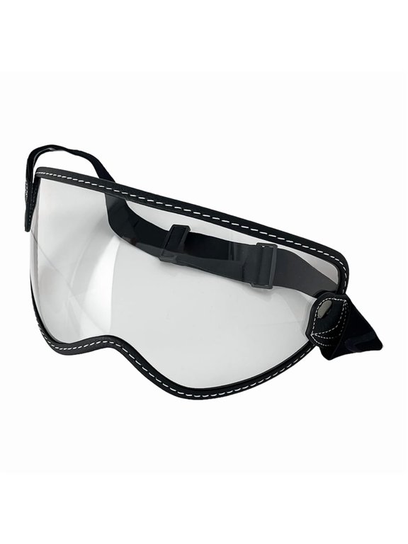 Retro Bubble Visor Helmet Shield Vintage Elastic Band Open Face Full-Face Motorcycle Accessories