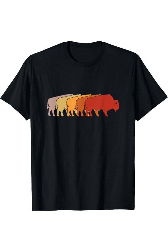 Retro Buffalo Buffalo Bison Farm T-Shirt