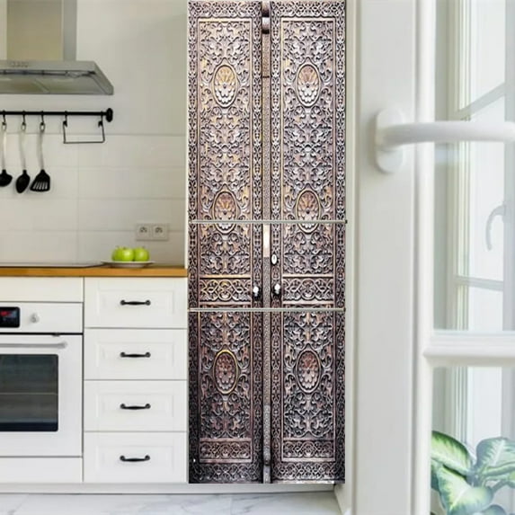 Retro Building Refrigerator Stickers Self Adhesive Vinyl Sticker Kitchen Fridge r Decal Home r Mural Wall Poster