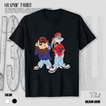 thumbnail image 1 of Retro Bunny Bros Nineties Cartoon Throwback Nostalgia Art Unisex T-Shirt V17496, up to size 5XL, 1 of 2