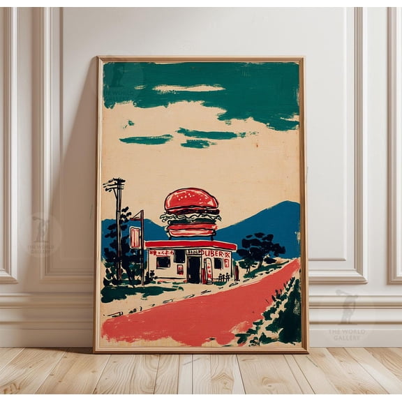 Retro Burger Shack Diner Poster