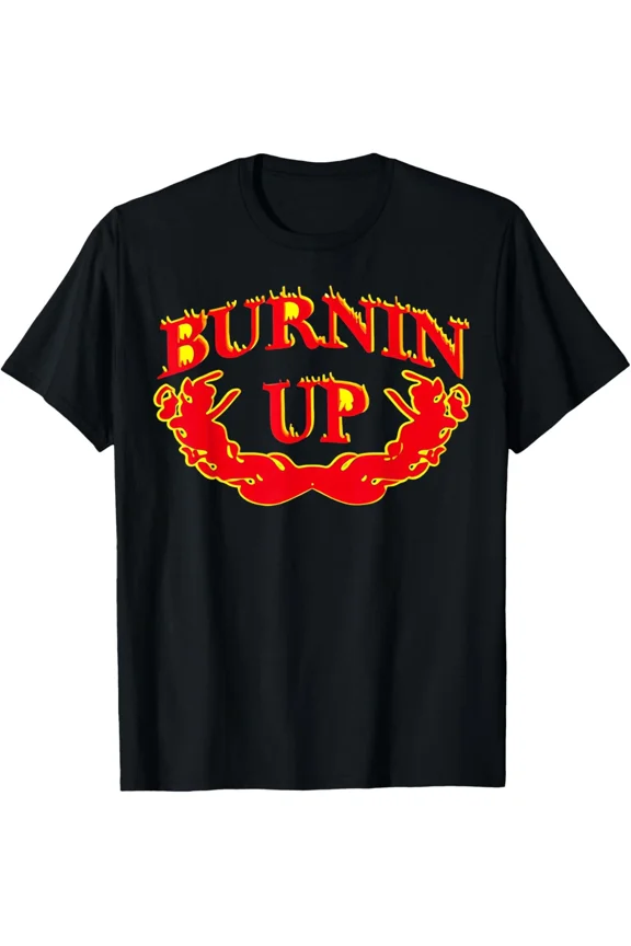 Retro Burnin Up Flames Vintage Fire Graphic Bold Style Unisex T-Shirt up to size 5XL