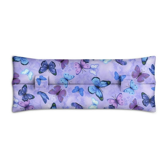 Retro Butterflies Seatbelt Cushion - Post-Surgery Recovery Pillow for Mastectomy & Chest Procedures - Colorful Car Travel Pad