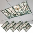 thumbnail image 1 of Retro Butterfly Fluorescent Light Covers, Green Spring Floral Botanical Magnetic Light Covers for Ceiling Lights, Fluorescent Ceiling Shade Filters for Classroom Bedroom Office 4x2Ft x 4PCS, 1 of 8