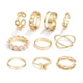 thumbnail image 1 of Retro Butterfly Ring Set: 3-Piece Bohemian Alloy Women's Rings with Animal, Metal, Bow, and Butterfly Elements, 1 of 4
