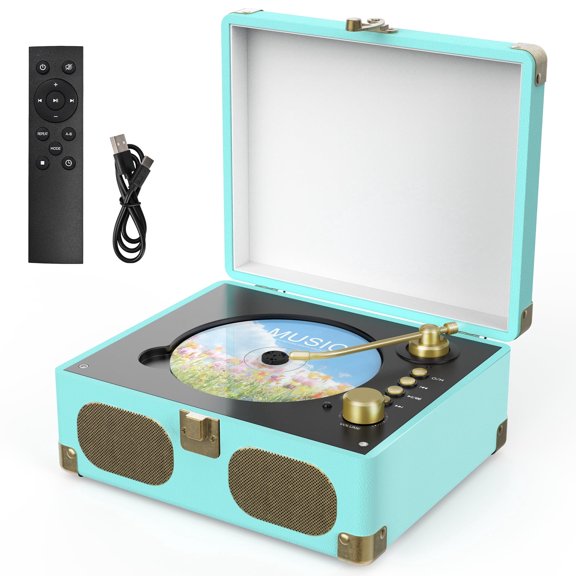 Retro CD Player Portable Blue