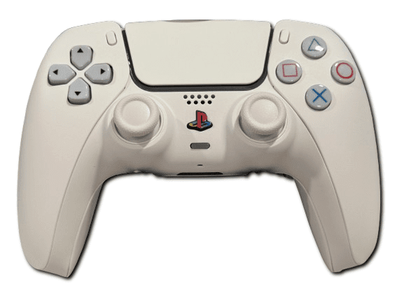 Retro CD White Inspired DualSense PS5 Controller by TrippyTaka