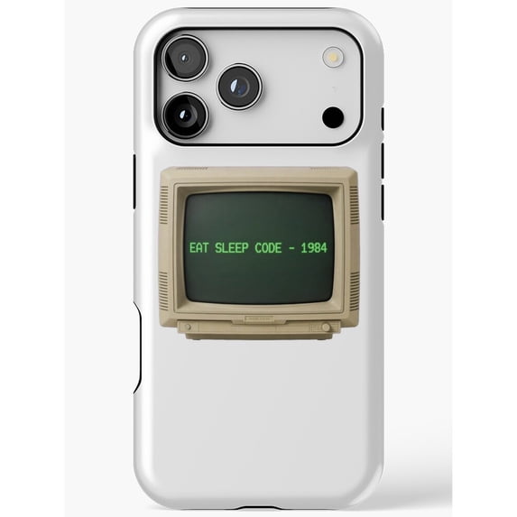 Dedtom Screen Retro CRT Computer Monitor Eat Sleep Code 1984 Tough Case for Apple ...