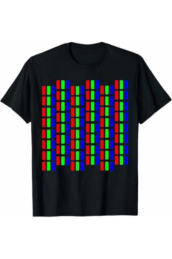 Retro CRT Pixel Pattern - Vintage Gaming & Tech Design T-Shirt, Unisex T-Shirt