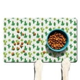 thumbnail image 1 of Retro Cactus Dog Food Pad - Waterproof Absorbent Pet Mat - Non-Slip Southwestern Succulent Design - Durable & Washable - Floor Protection, 1 of 4