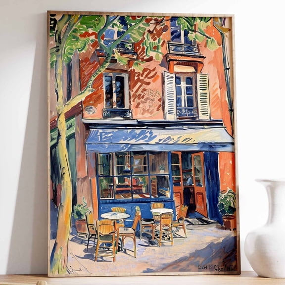 Retro Cafe Bistro Poster Design 2 UNFRAMED PAPER POSTER, Home Decor