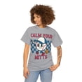 thumbnail image 1 of Retro Calm Your Mitts Baseball Shirt Women's Vintage Unisex Graphic Tee Sport Grey 4XL, 1 of 5
