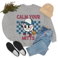thumbnail image 1 of Retro Calm Your Mitts Funny Baseball Sweatshirt Baseball Mom Shirt Gift, 1 of 6